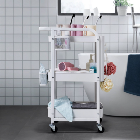 Rolling Utility Kitchen Cart Trolley (3-Tier) - waseeh.com