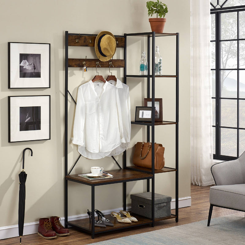 Grotesque Living Bedroom Shoe Coat Hang Storage Organizer Rack Decor - waseeh.com