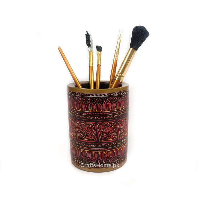 Wooden Pen Holder in Nakshi Art - waseeh.com