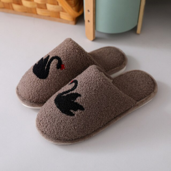 Swan Warm Slippers (Brown) - waseeh.com