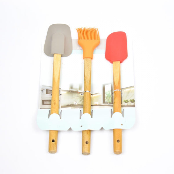 Tri Color Silicon Spatula Set (Pack of 3) - waseeh.com