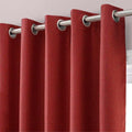 Ready Made Cotton Duck Plain Curtains with Lining & Stainless Steel Eyelet 8 Feet Length - waseeh.com