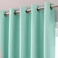 Ready Made Cotton Duck Plain Curtains with Lining & Stainless Steel Eyelet 8 Feet Length - waseeh.com