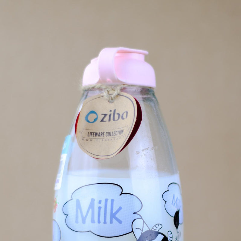 Moo Milk glass bottle - waseeh.com