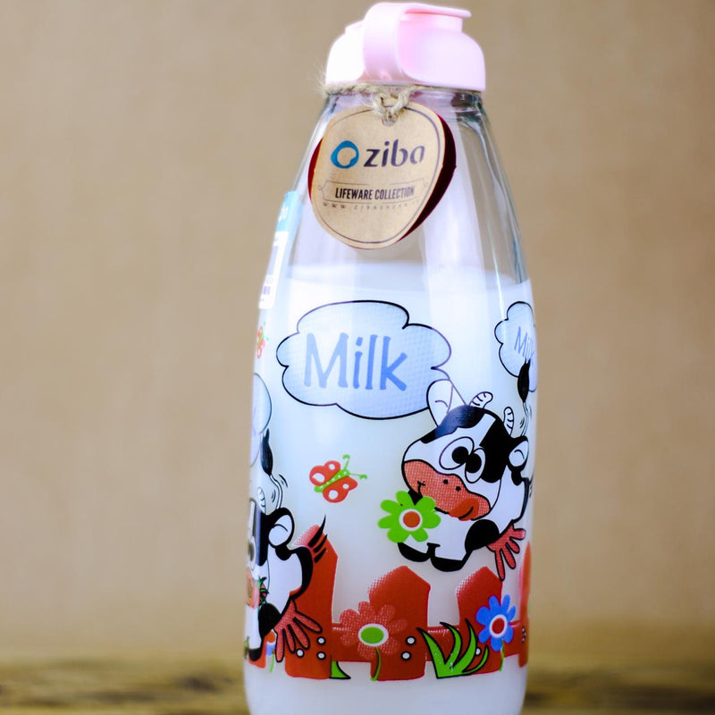 Moo Milk glass bottle - waseeh.com