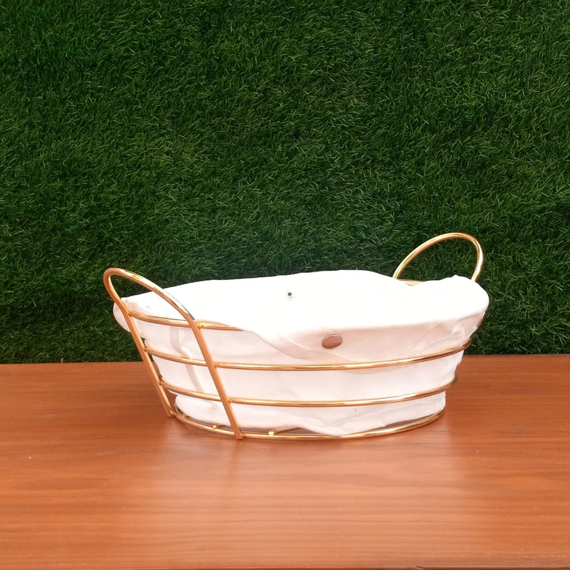 Golden Metal Bread Basket - waseeh.com