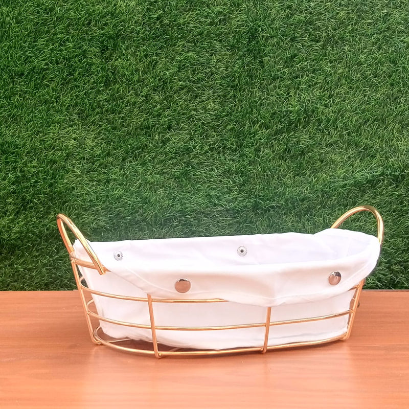 Golden Metal Bread Basket - waseeh.com