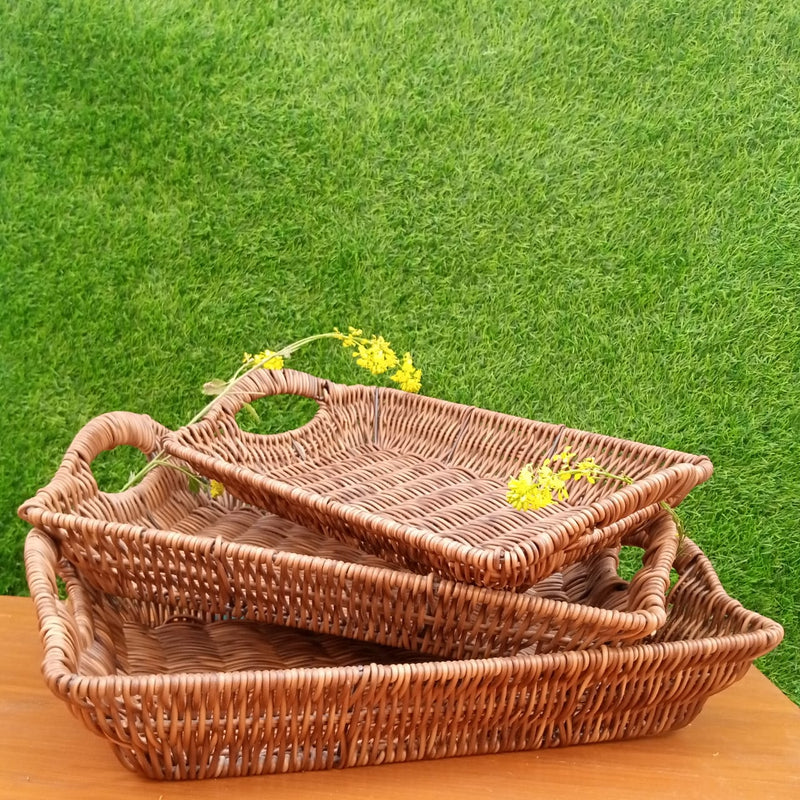 Rectangular Braided Baskets - waseeh.com