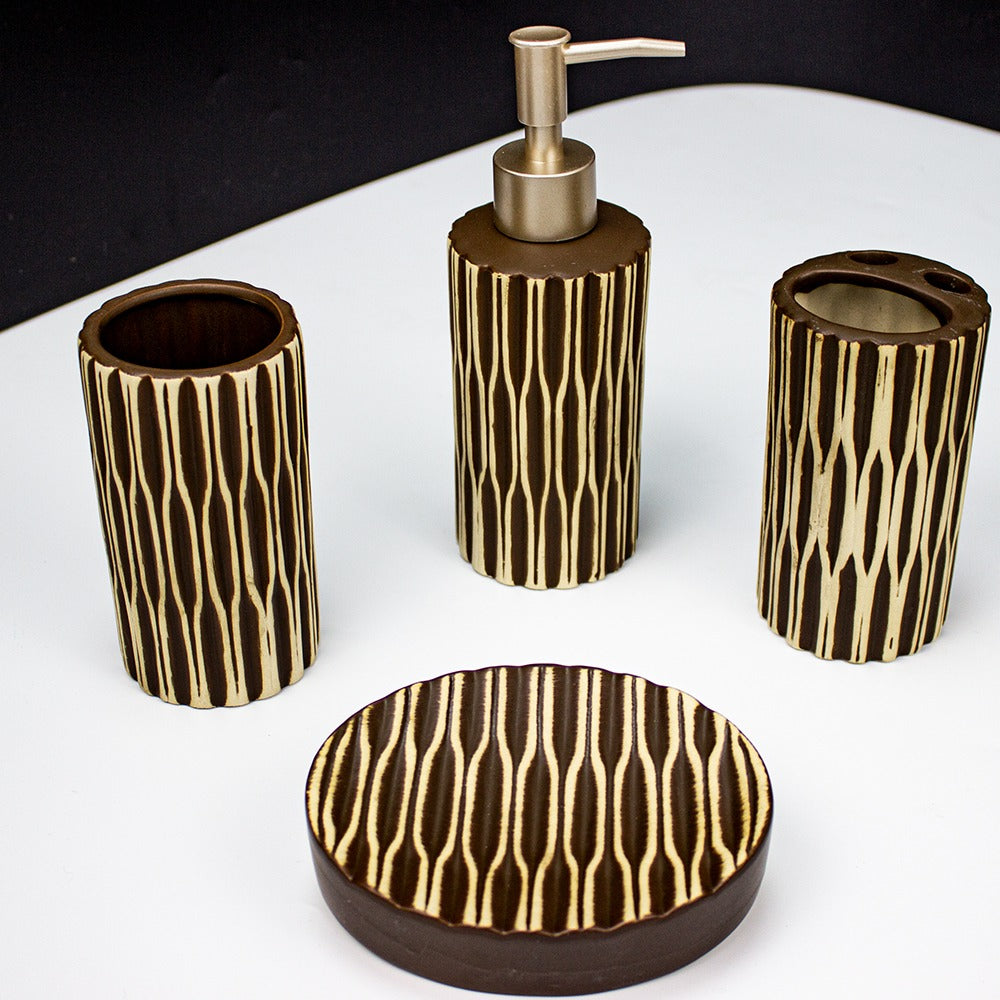 Snaky Stripes Bathroom Set - waseeh.com