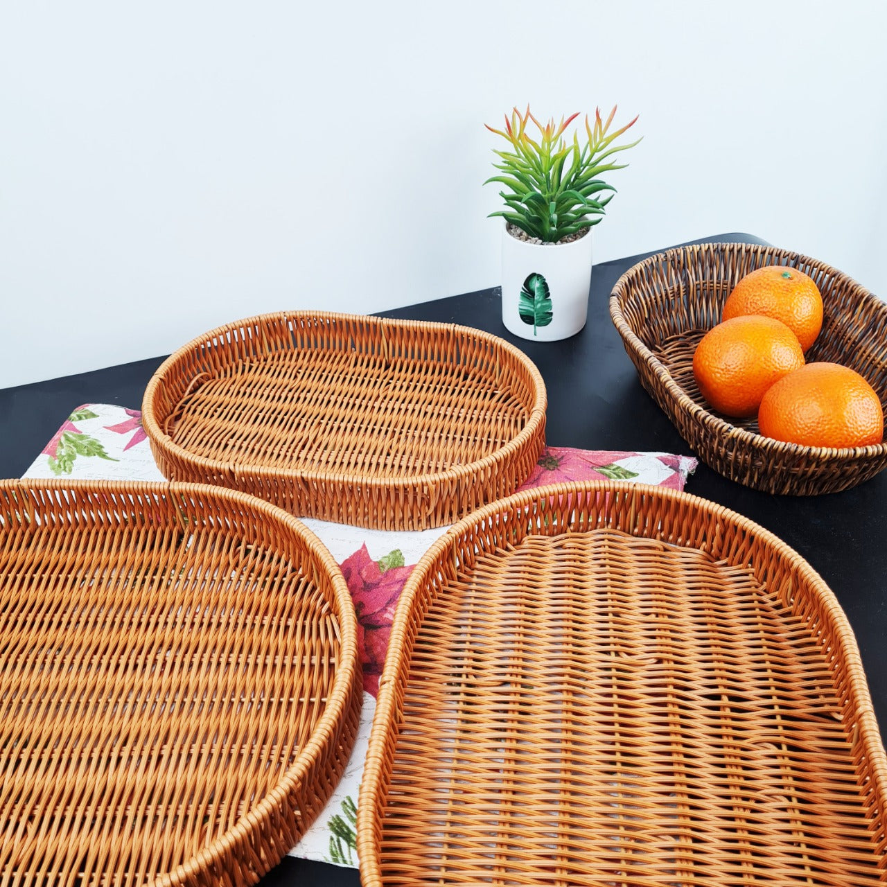 Nostalgic Braided Basket (Oval) - waseeh.com
