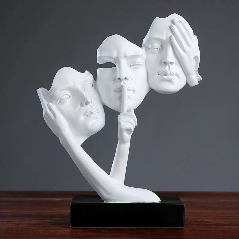 No Evil Sculpture Decor - waseeh.com