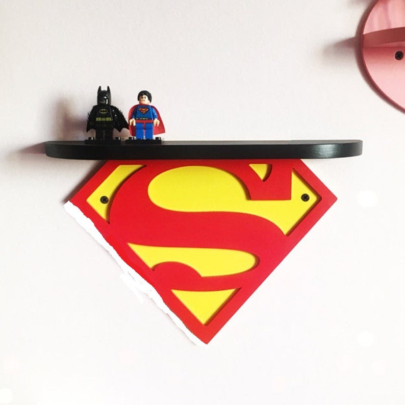 Superman DC Kids Bedroom Floating Organizer Shelve Decor - waseeh.com