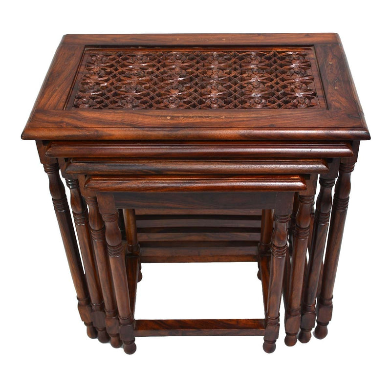 The shrines Nesting Shisham Tables (Set of 4) - waseeh.com