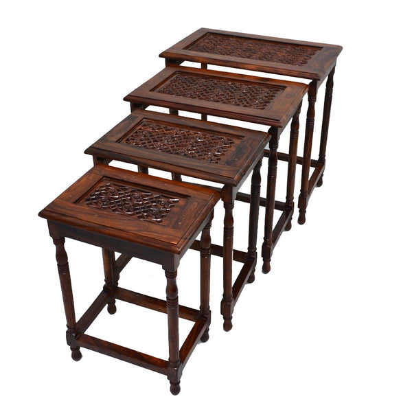 The shrines Nesting Shisham Tables (Set of 4) - waseeh.com