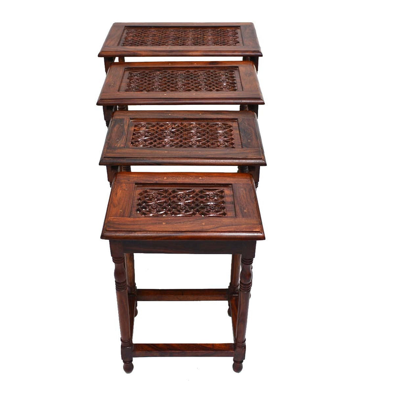 The shrines Nesting Shisham Tables (Set of 4) - waseeh.com