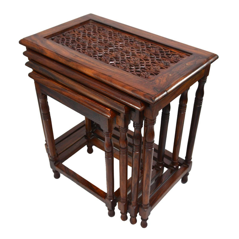 The shrines Nesting Shisham Tables (Set of 4) - waseeh.com