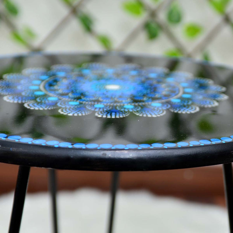 Blue Myst Hairpin Table - waseeh.com