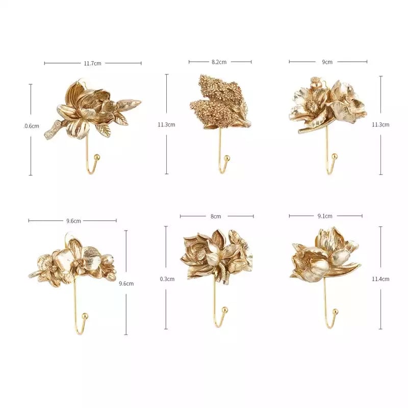 Goldy Flower Wall Hook - waseeh.com