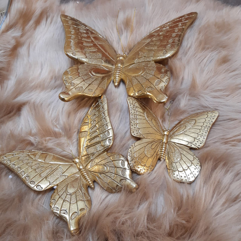 Golden Butterfly Wall Decor Set - waseeh.com