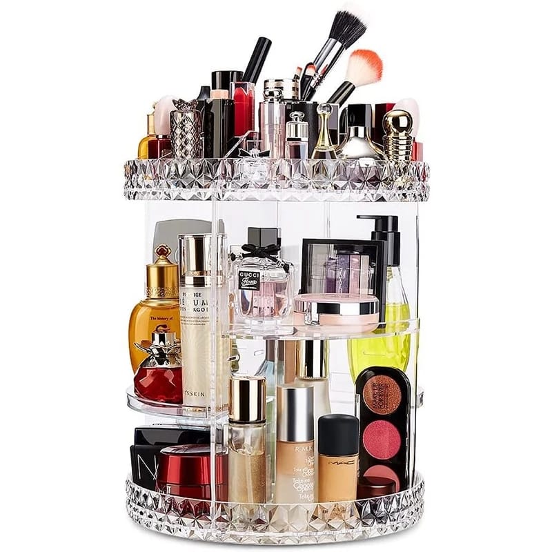 360 Transparent Cosmetics Box - waseeh.com