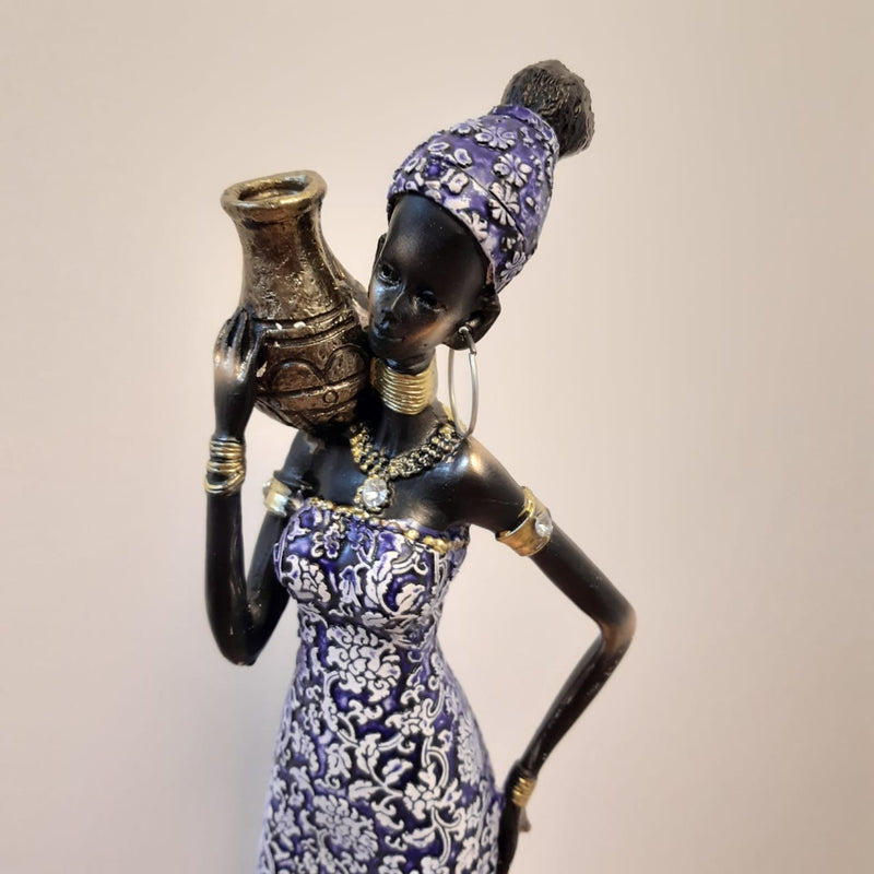 African Girl Satute Decor - waseeh.com