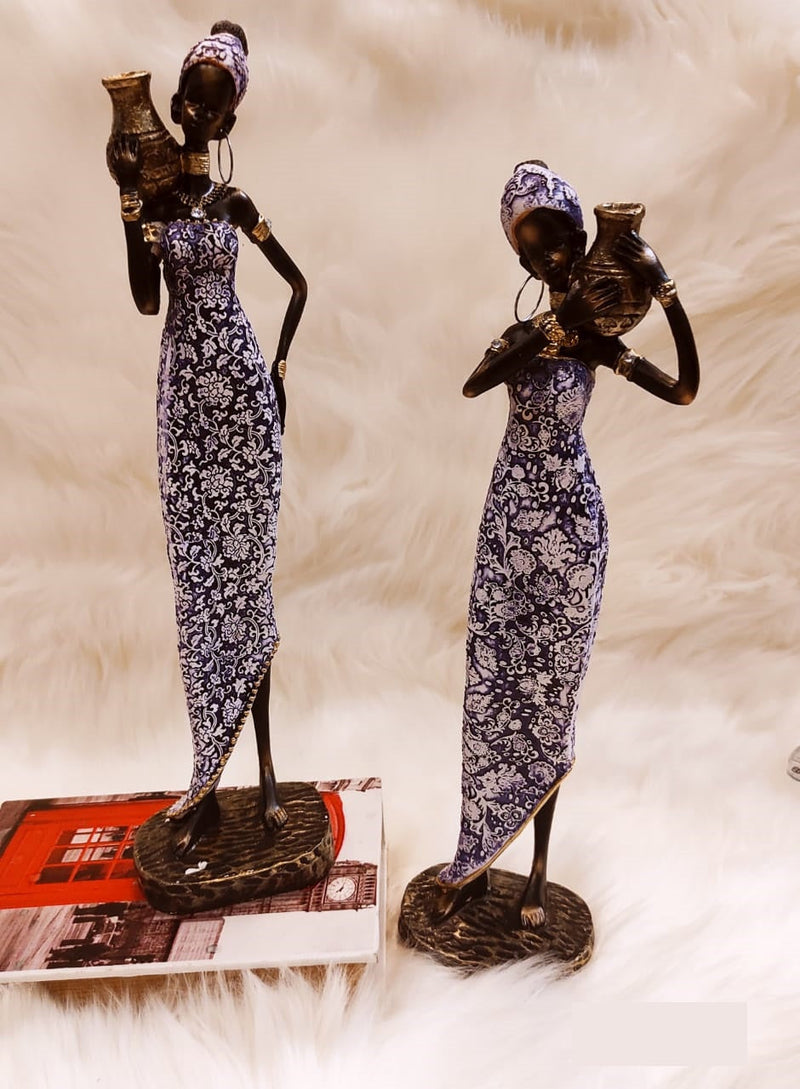 African Girl Satute Decor - waseeh.com