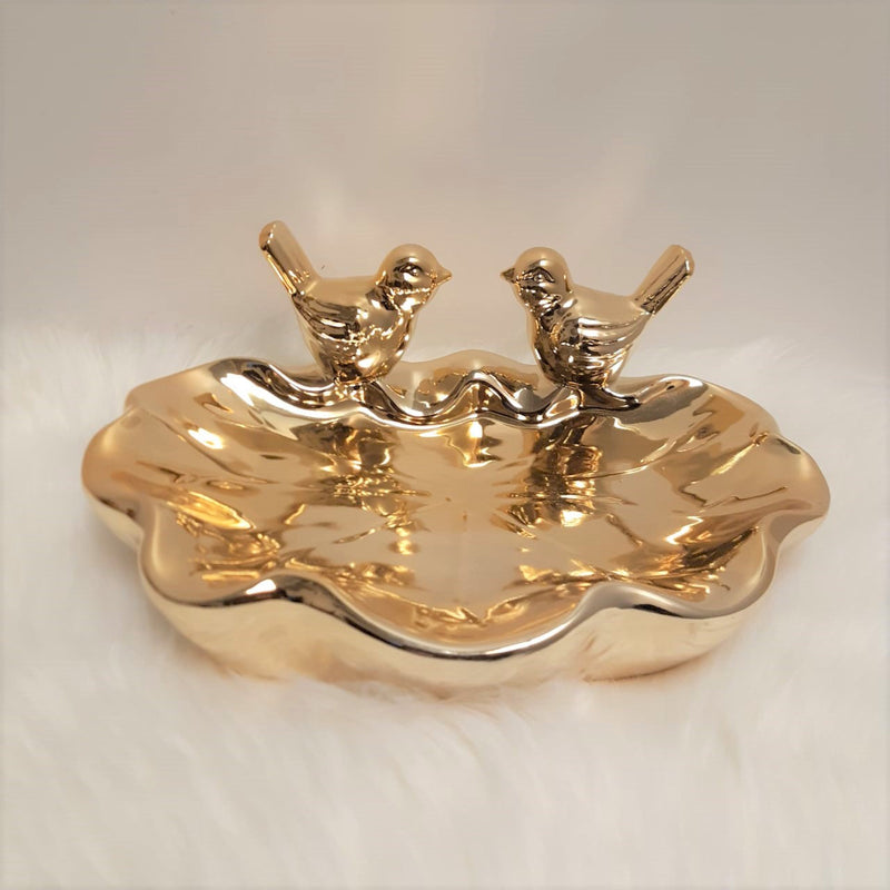 Ceramic Golden Tray - waseeh.com