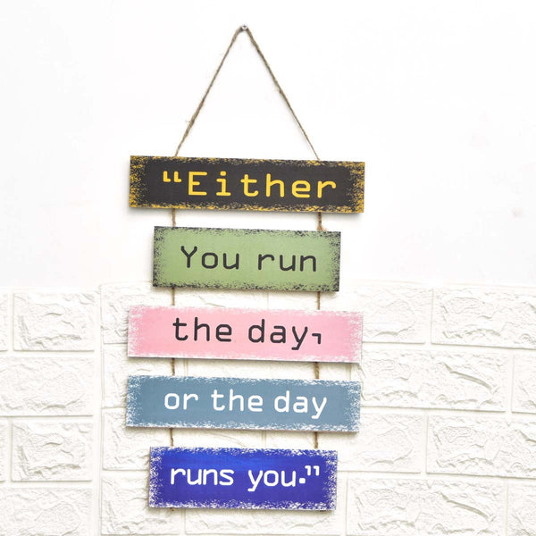 Wall "Run the Day" caption Decor - waseeh.com