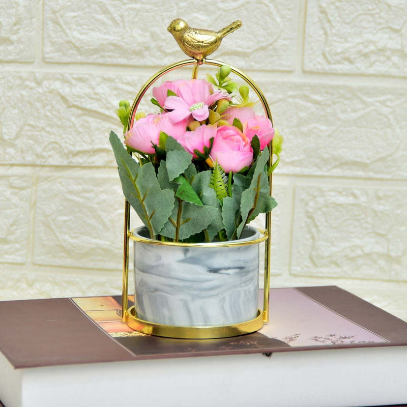 Floral White Flower Pot - waseeh.com