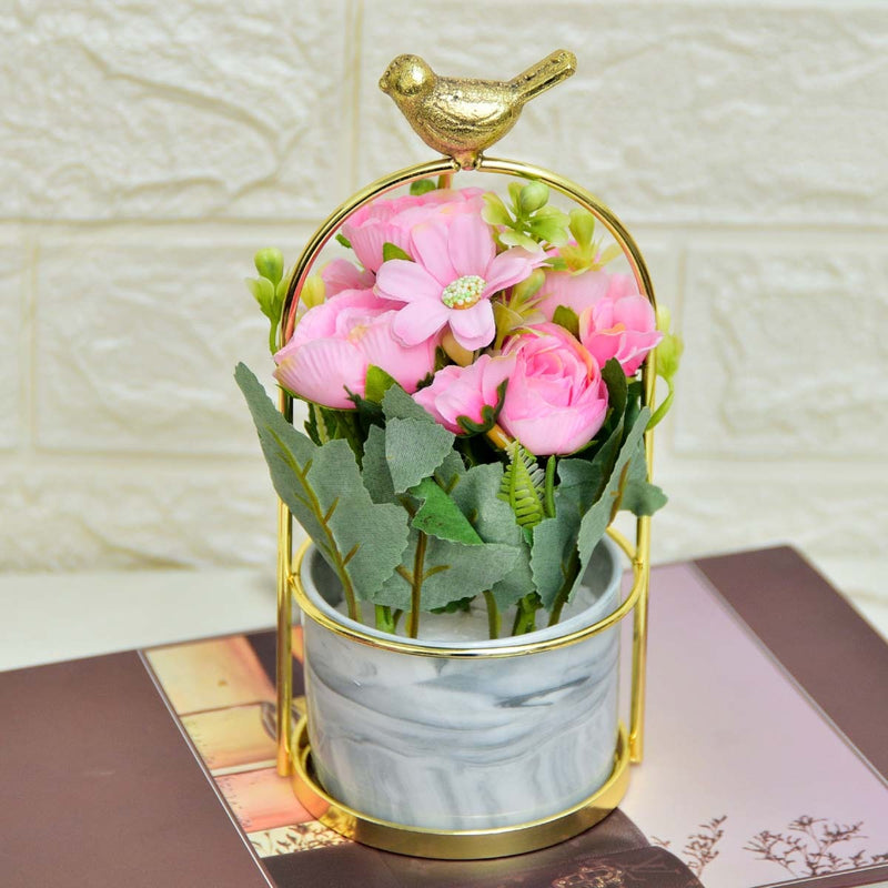 Floral White Flower Pot - waseeh.com