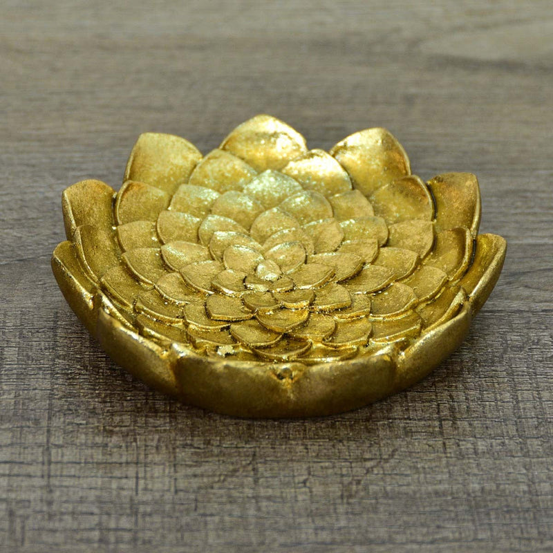 Goldy Flower Plate Decor - waseeh.com