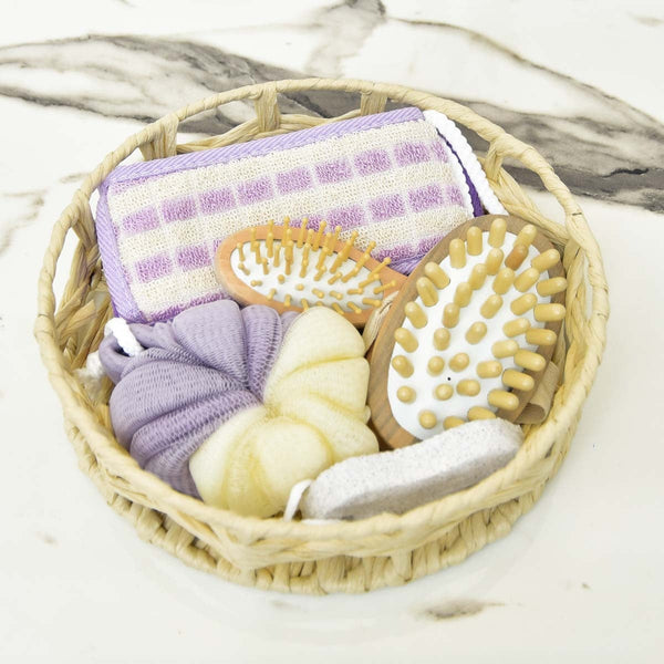 Luxury Bath Gift Set (Round Basket) - waseeh.com