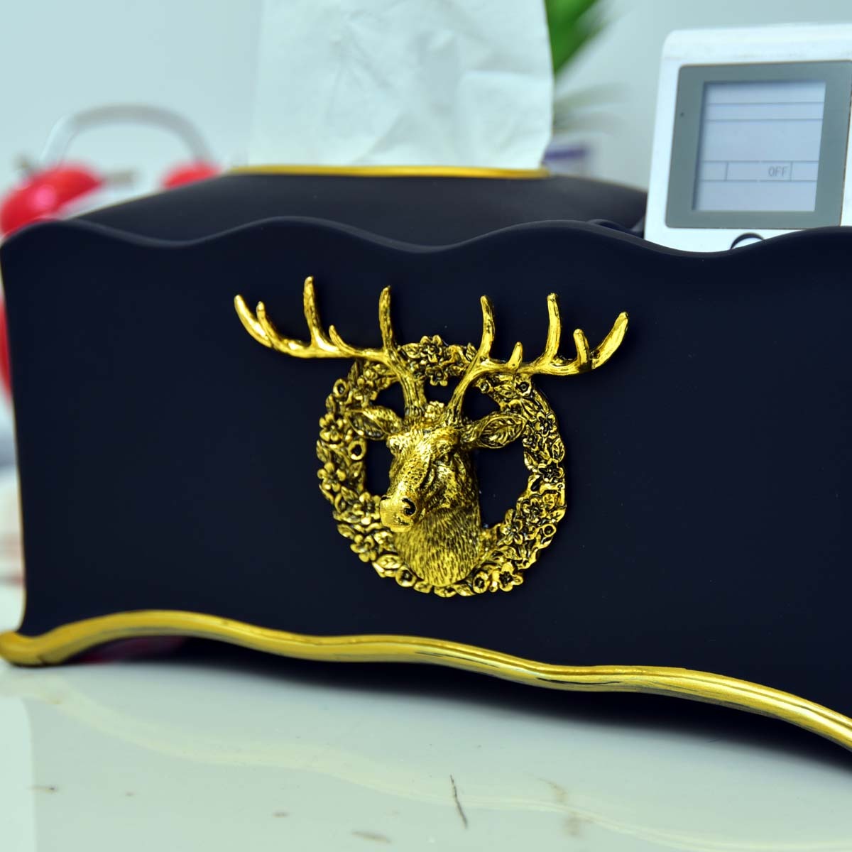 Vintage Risen Deer Tissue Holder - waseeh.com