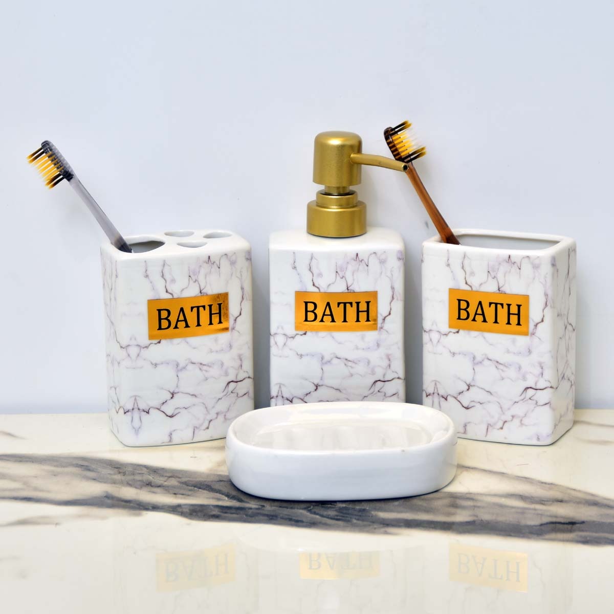 Modern Printed Bathroom Set - waseeh.com