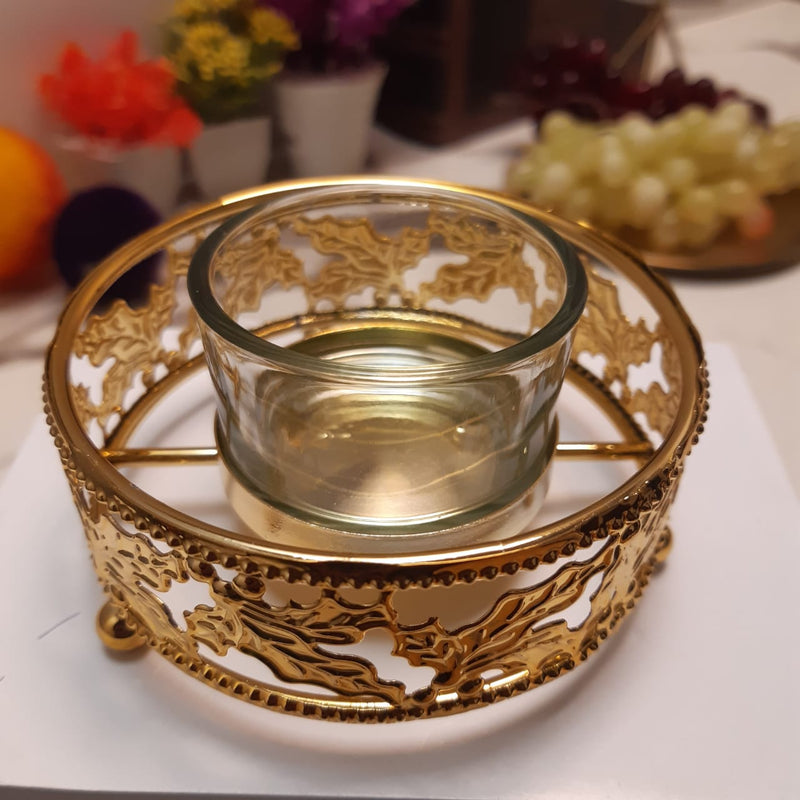 Nuptio Golden Candle Holder - waseeh.com