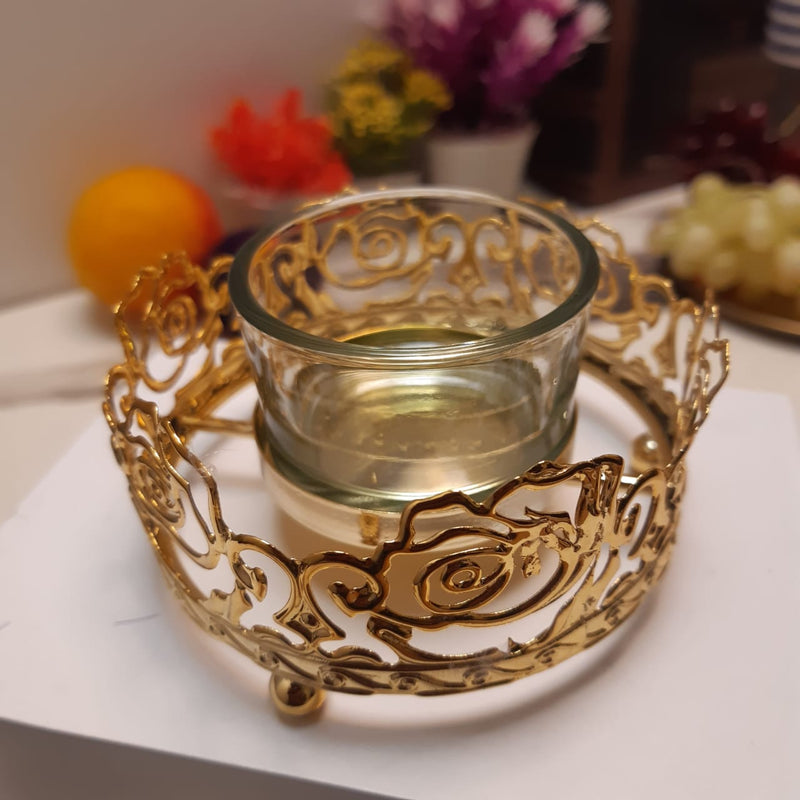 Nuptio Golden Candle Holder - waseeh.com