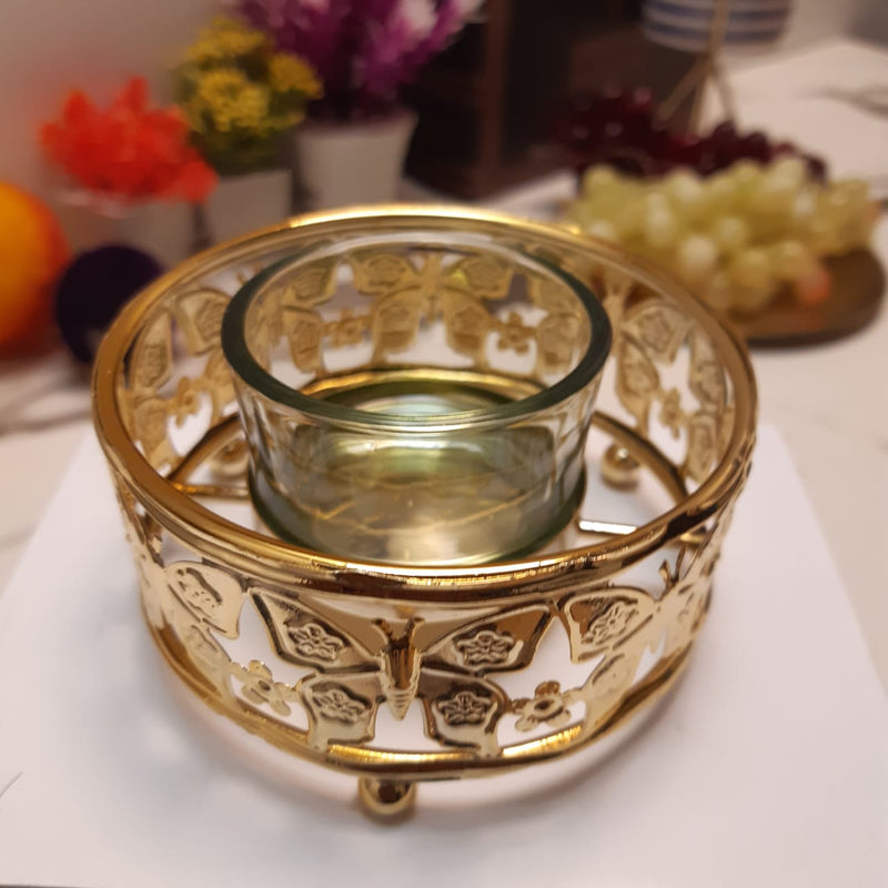 Nuptio Golden Candle Holder - waseeh.com