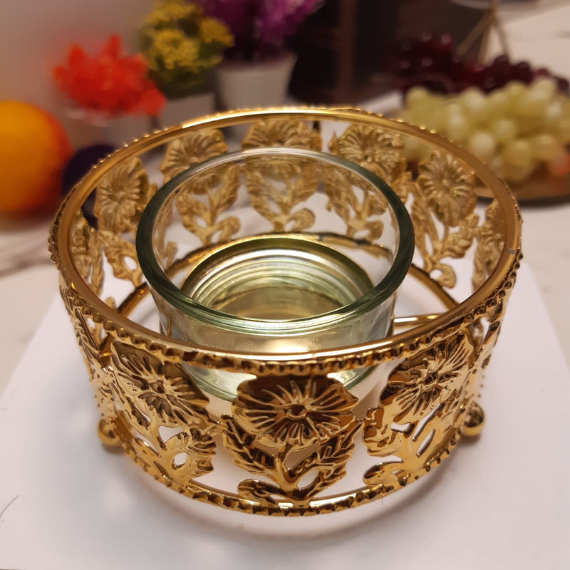 Nuptio Golden Candle Holder - waseeh.com