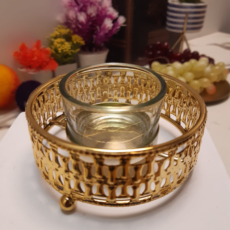 Nuptio Golden Candle Holder - waseeh.com