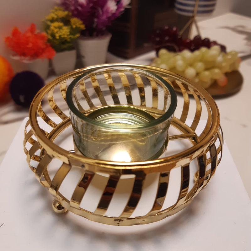 Nuptio Golden Candle Holder - waseeh.com