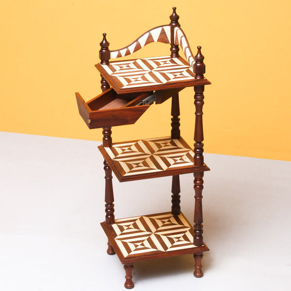 Mystery Corner Shelf Stand (Shisham) - waseeh.com