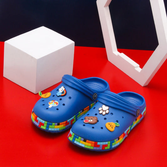 Fruity Rainbows Kids Slippers (Blue) - waseeh.com