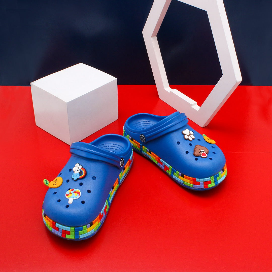 Fruity Rainbows Kids Slippers (Blue) - waseeh.com