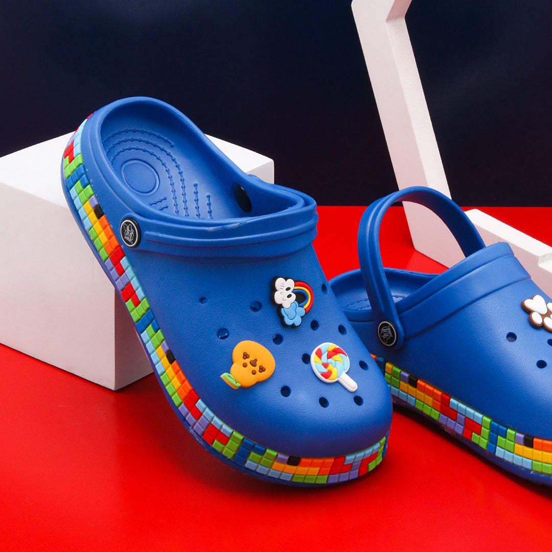 Fruity Rainbows Kids Slippers (Blue) - waseeh.com