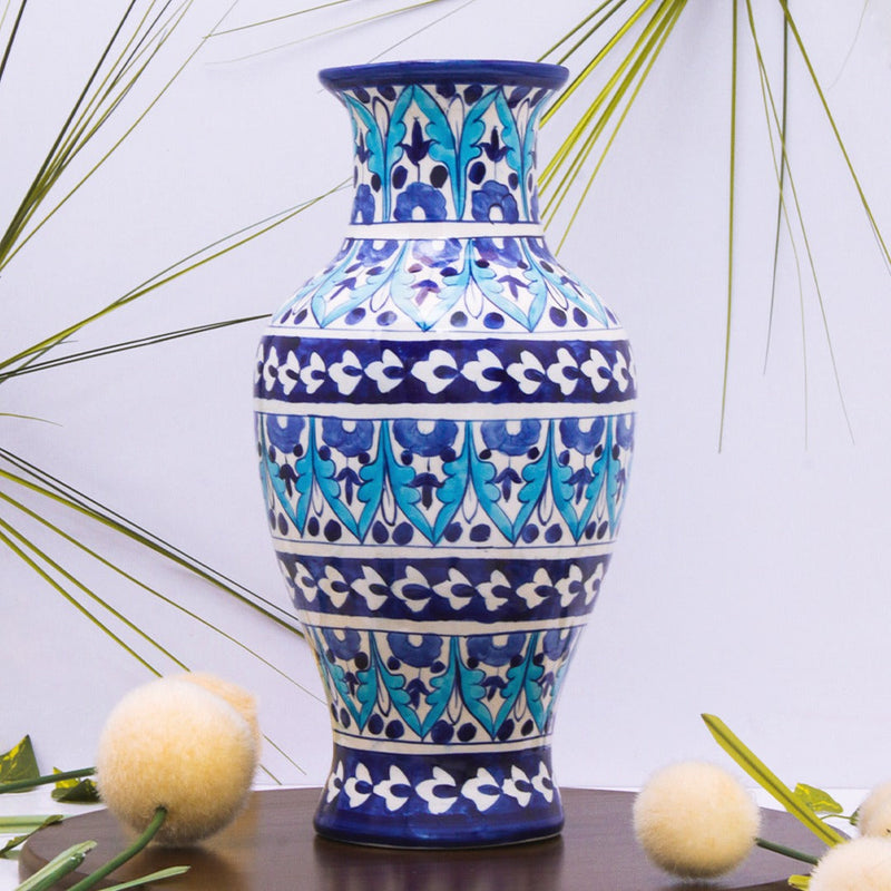 Rest Nest felicity Vase-Blue pottery - waseeh.com