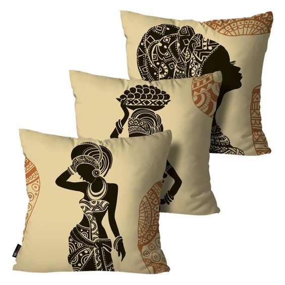 Black Queen Cushion Covers (Pack of 3) - waseeh.com