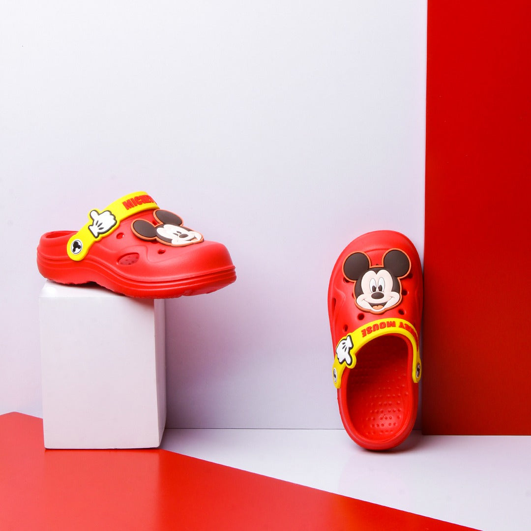 Mickey Mouse Kids Slippers (Red) - waseeh.com