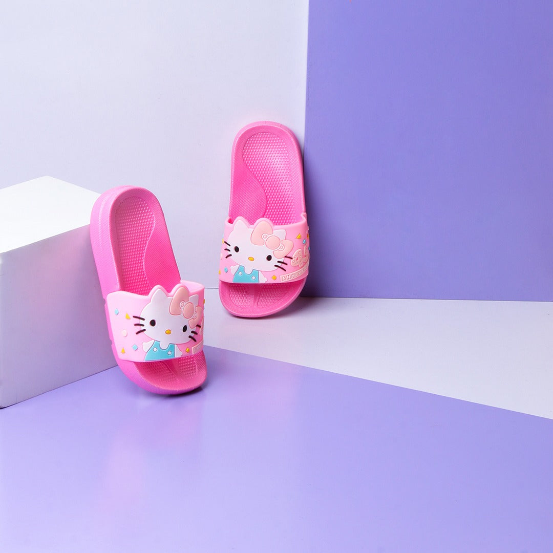 Mini Kitty Kids Slippers (Pink) - waseeh.com