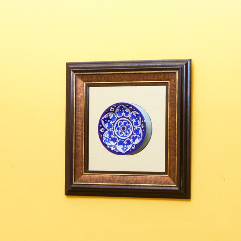 Antique felicity Frame-Blue pottery - waseeh.com