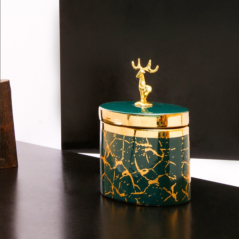 Golden Stag Candy Jar - waseeh.com